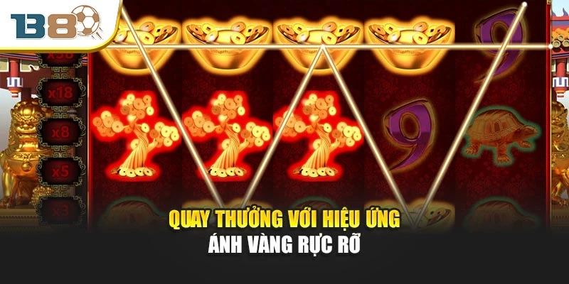 Quay thưởng với hiệu ứng ánh vàng rực rỡ
